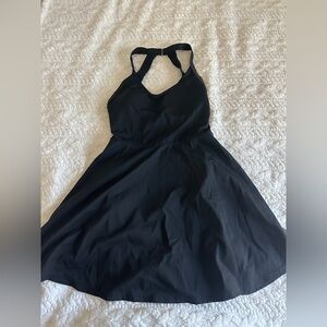 Elegant Black Halter Dress